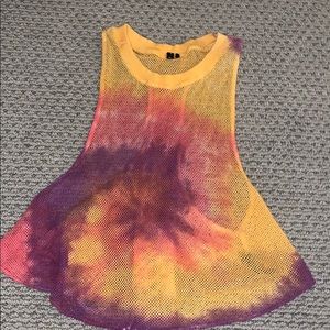 Urban Outfitters Mesh Racerback tie dye tank top!
